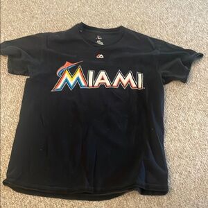 Majestic Black Miami Short Sleeve Tee